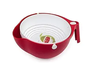 Plastic Multifunctional Washing Vegetable Fruits Drainer Bowl – Must-Have Gadget | Amzy Gadgets