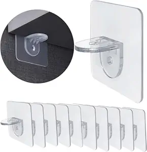 Shelf Holder Transparent Adhesive Pegs Punch Free – Must-Have Gadget | Amzy Gadgets