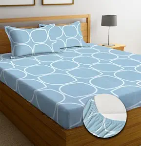 Cotton Elastic Fitted Double Bedsheet With Pillow – Must-Have Gadget | Amzy Gadgets