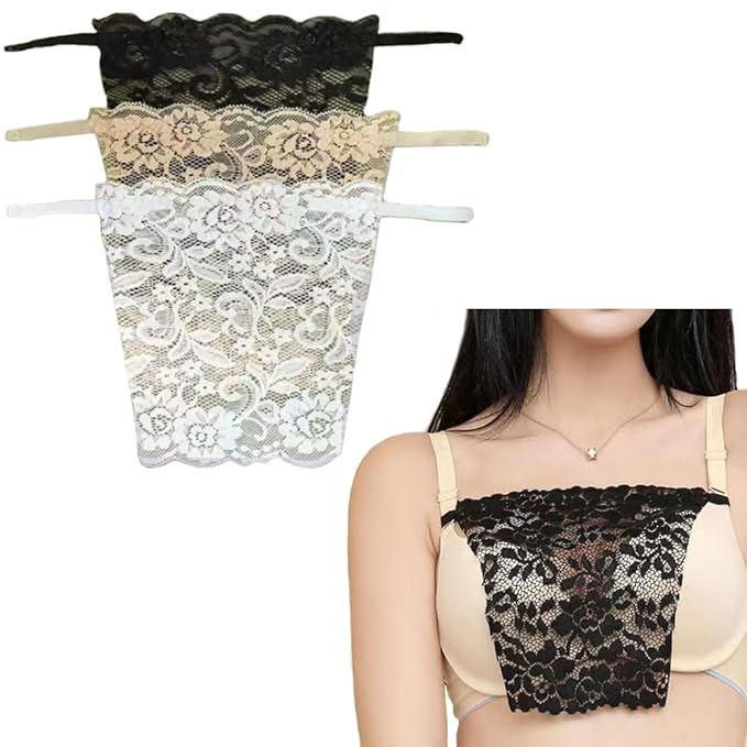 Women Deep Neck Cotton Lace Cleavage Cover – Must-Have Gadget | Amzy Gadgets