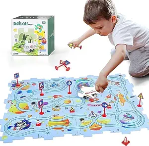 Car Puzzle Track Set For Kids With A Cute Vehicle Toddler – Must-Have Gadget | Amzy Gadgets