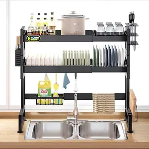 Length Adjustable Dish Drying Rack For Kitchen – Must-Have Gadget | Amzy Gadgets